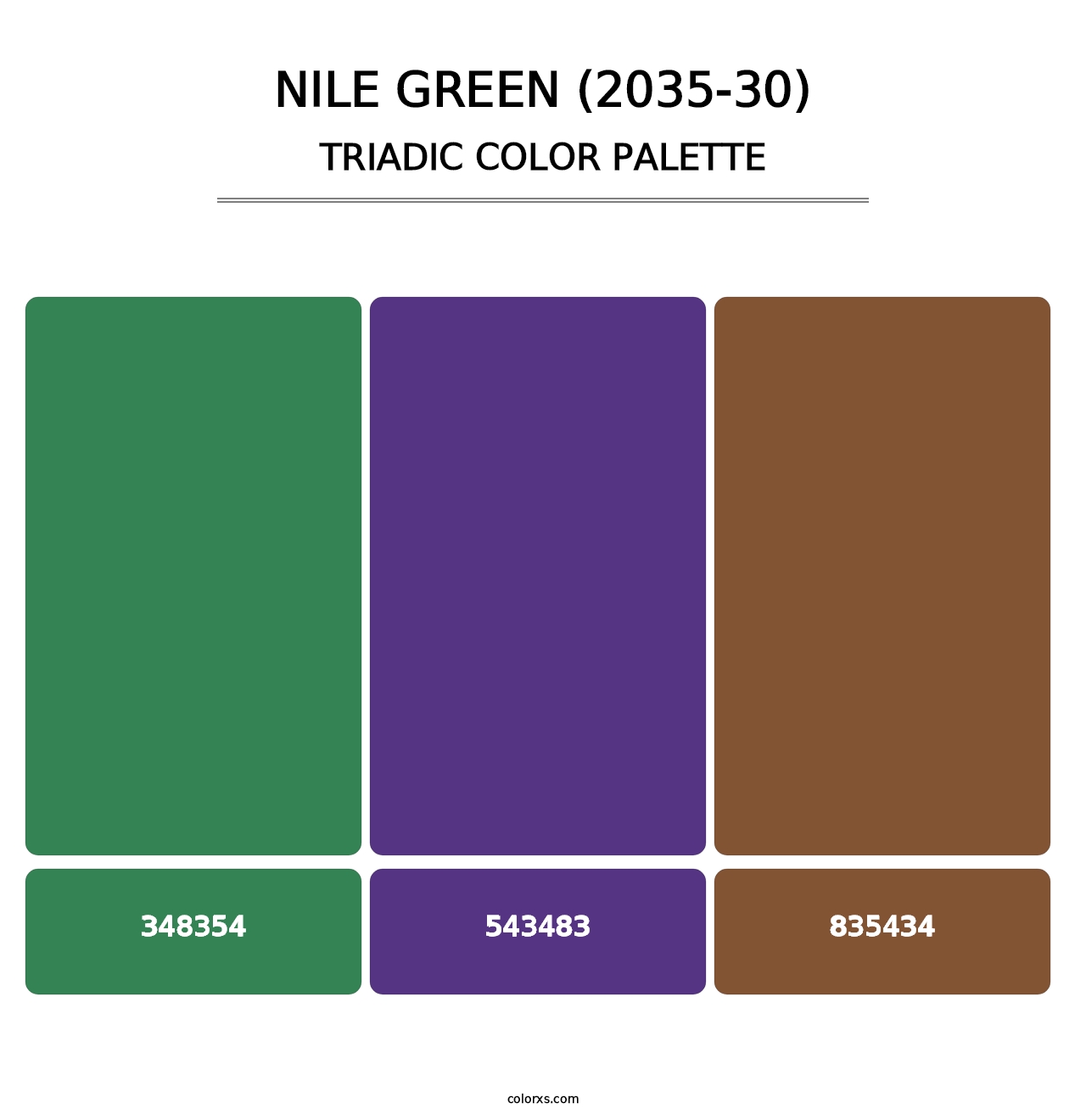 Nile Green (2035-30) - Triadic Color Palette