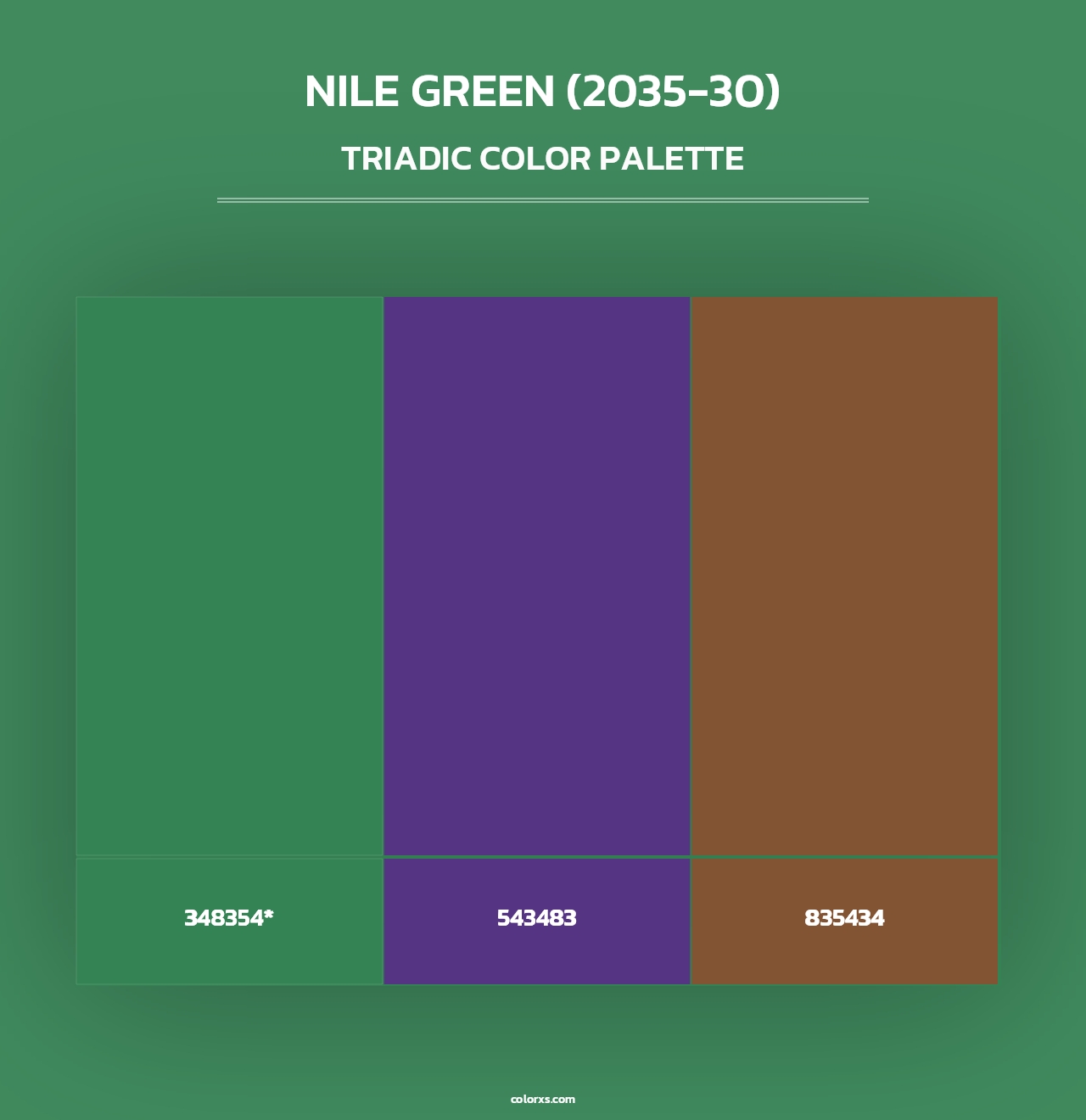 Nile Green (2035-30) - Triadic Color Palette