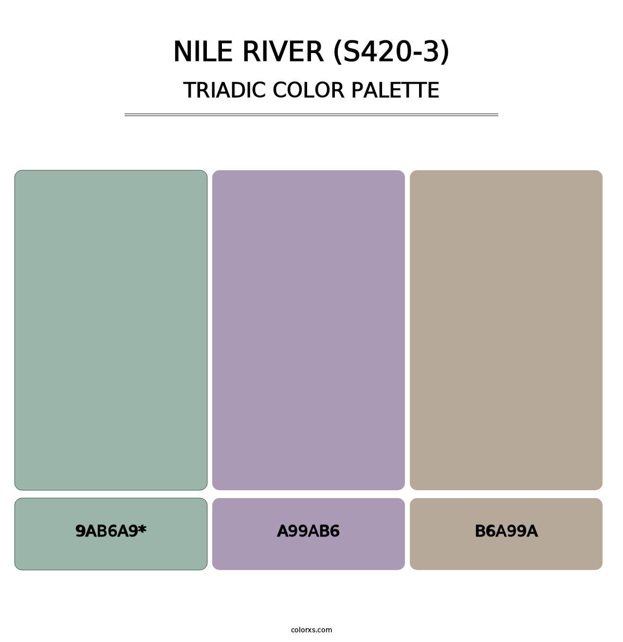 Nile River (S420-3) - Triadic Color Palette