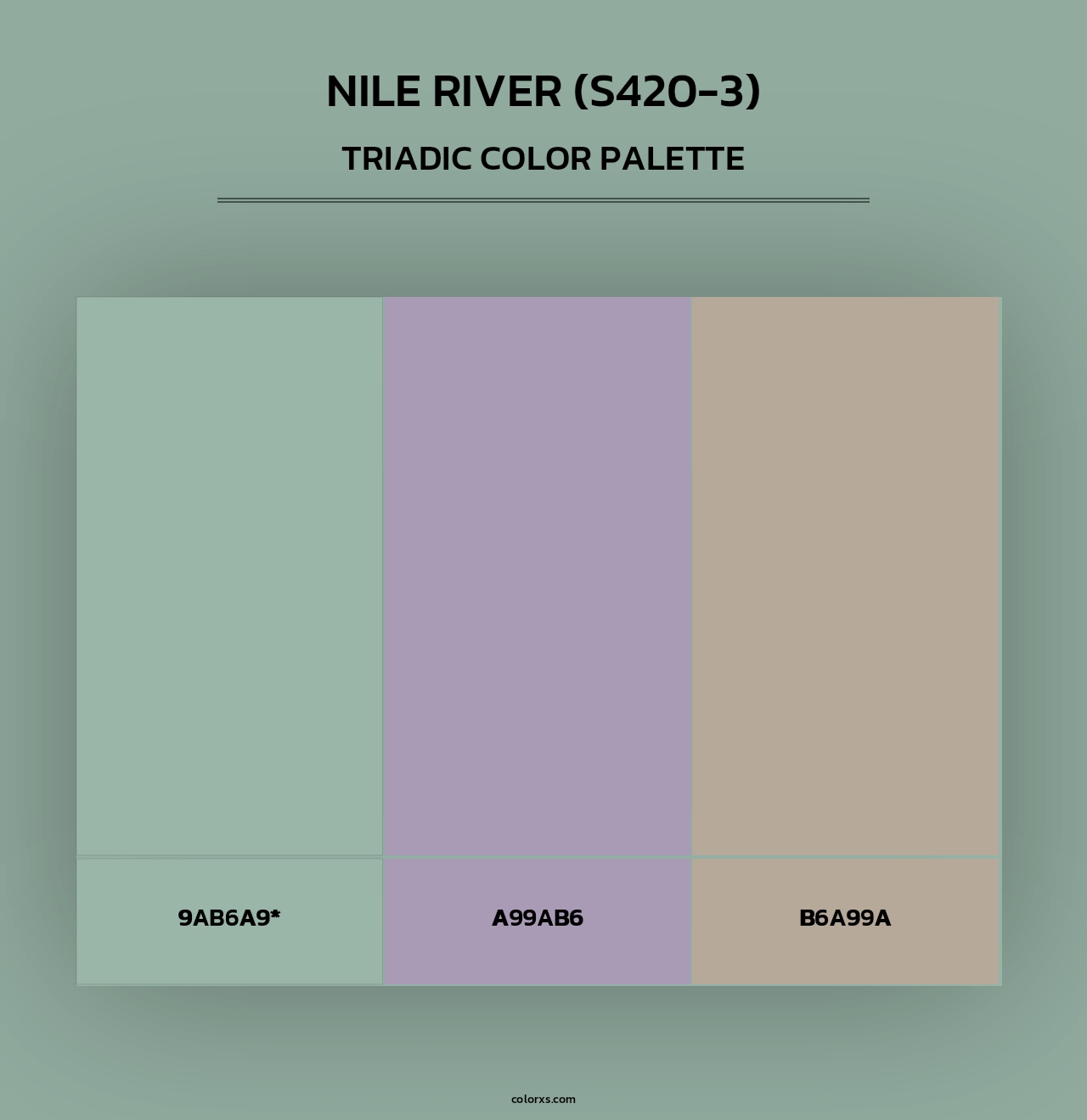 Nile River (S420-3) - Triadic Color Palette