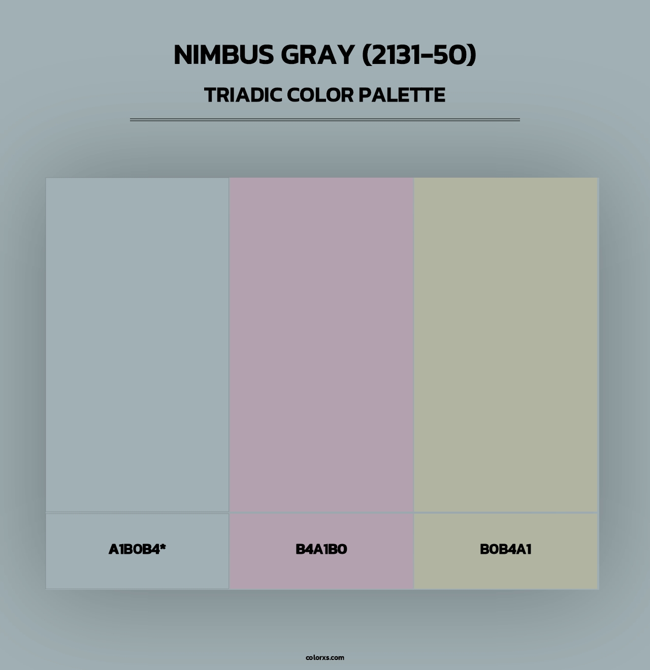 Nimbus Gray (2131-50) - Triadic Color Palette