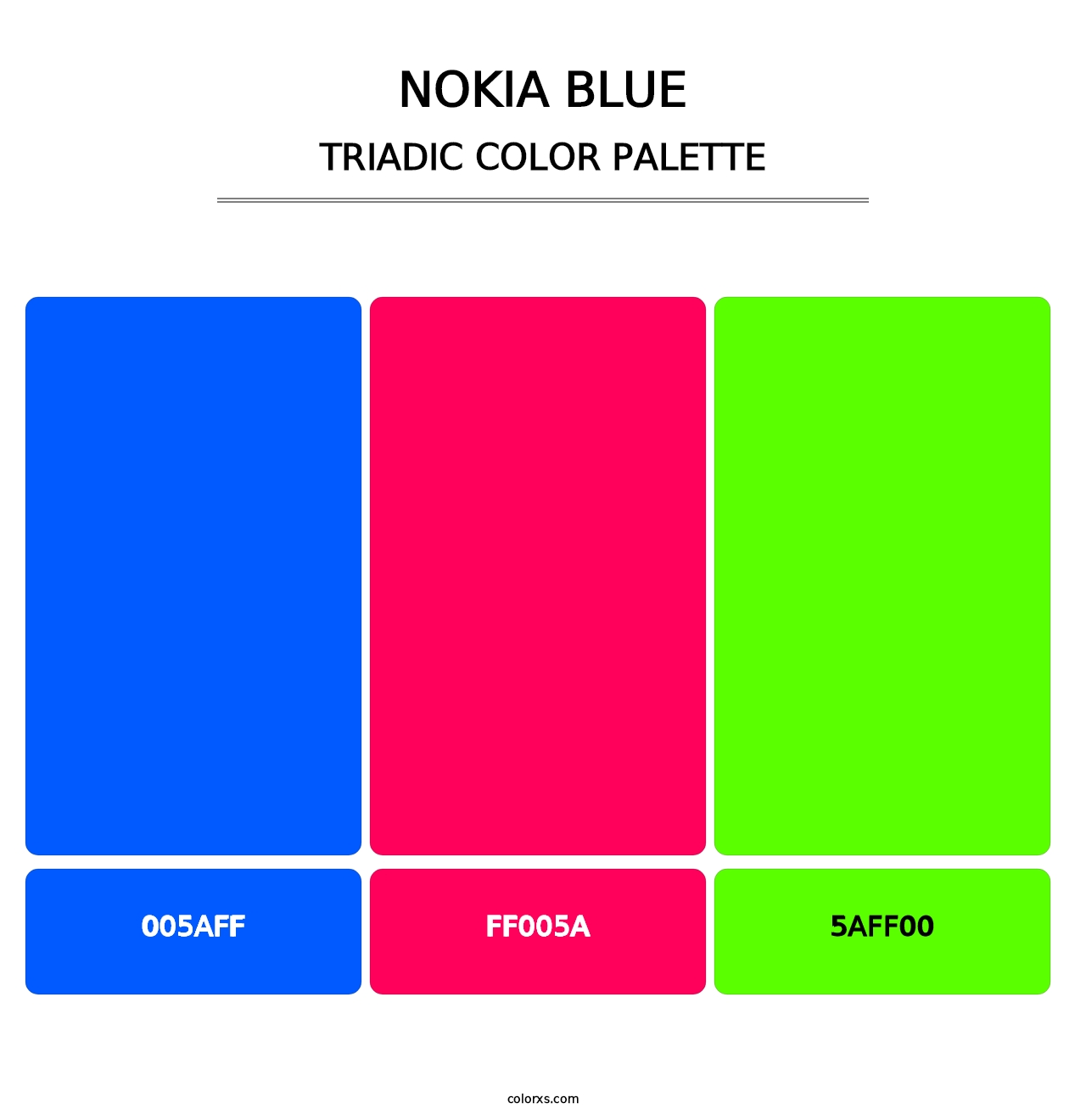 Nokia Blue - Triadic Color Palette