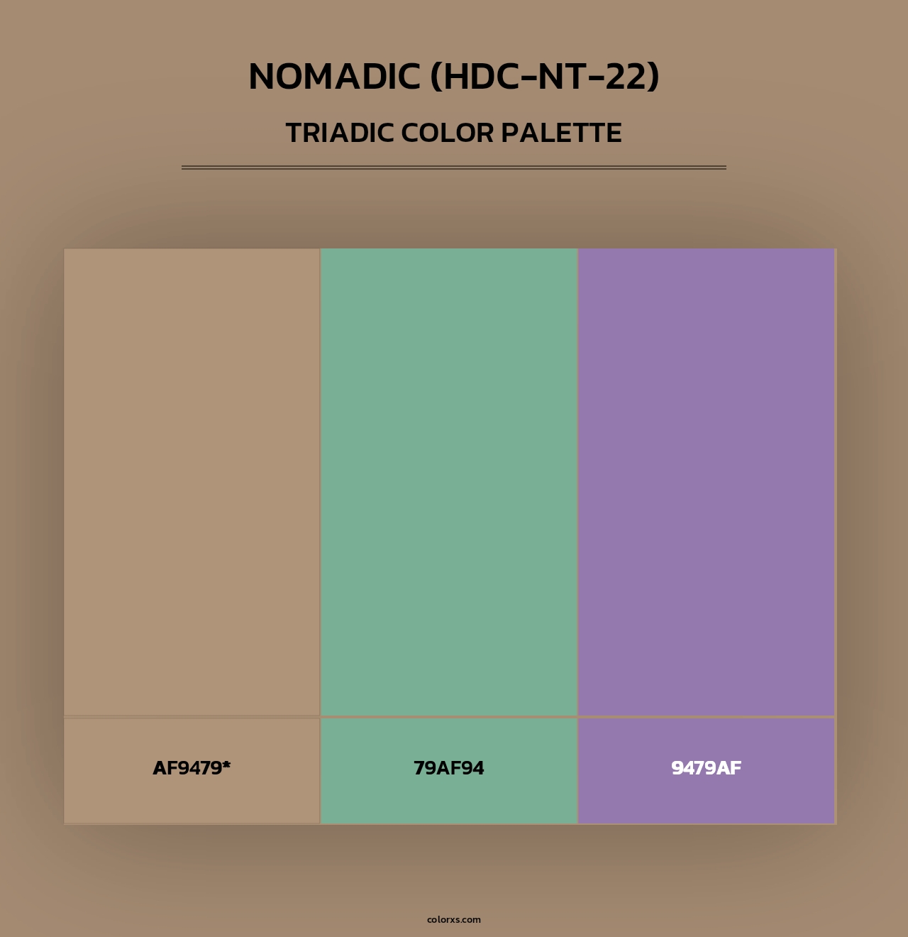 Nomadic (HDC-NT-22) - Triadic Color Palette