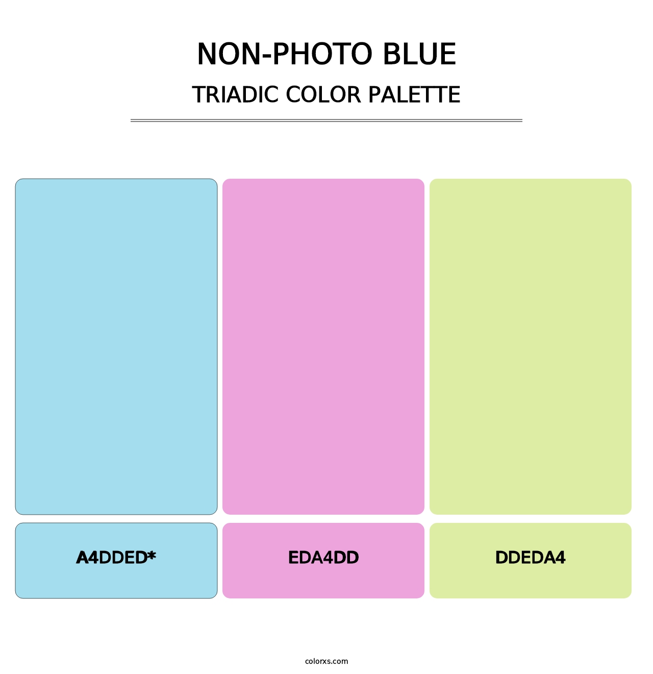 Non-photo Blue - Triadic Color Palette