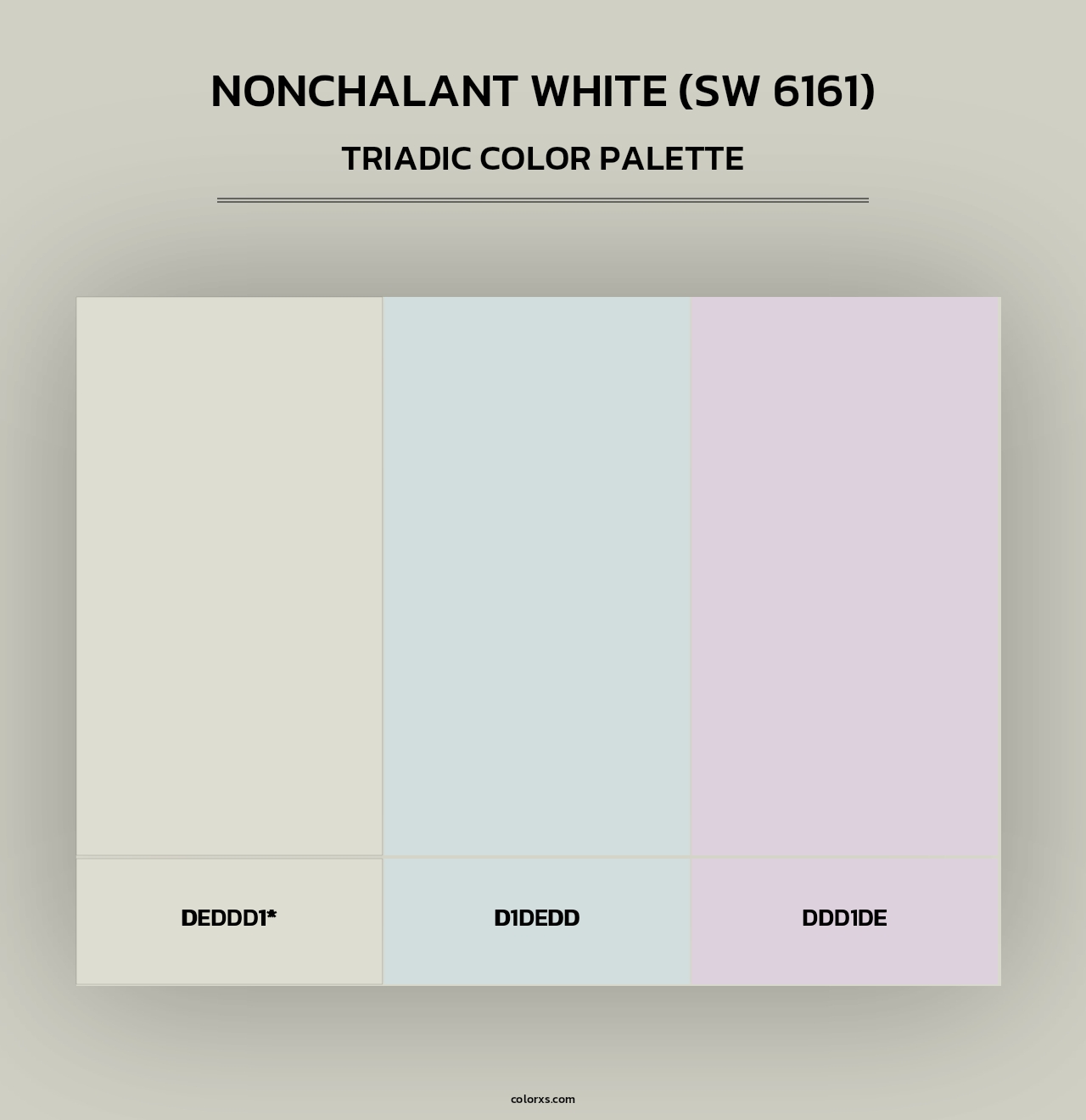 Nonchalant White (SW 6161) - Triadic Color Palette