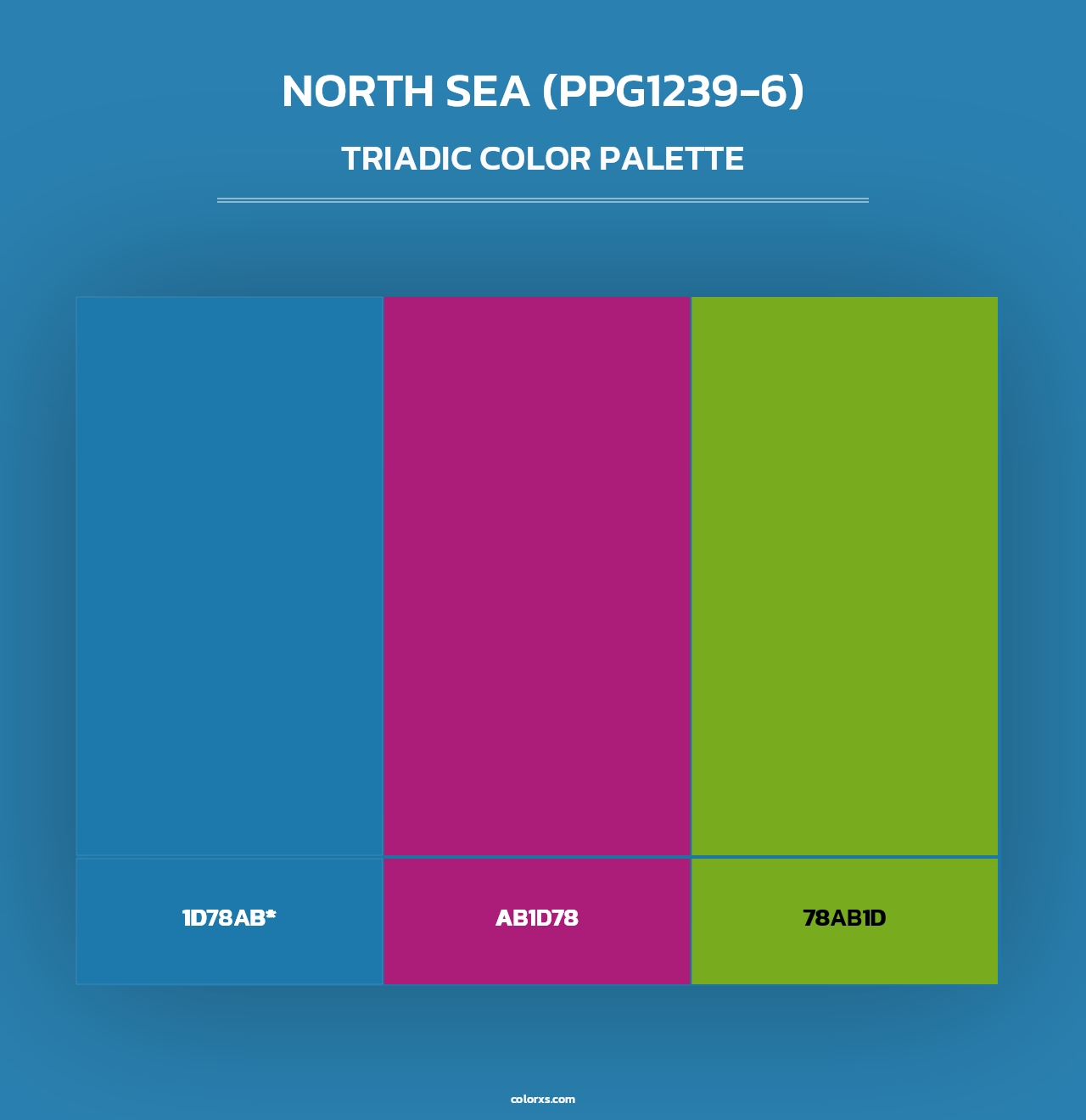 North Sea (PPG1239-6) - Triadic Color Palette