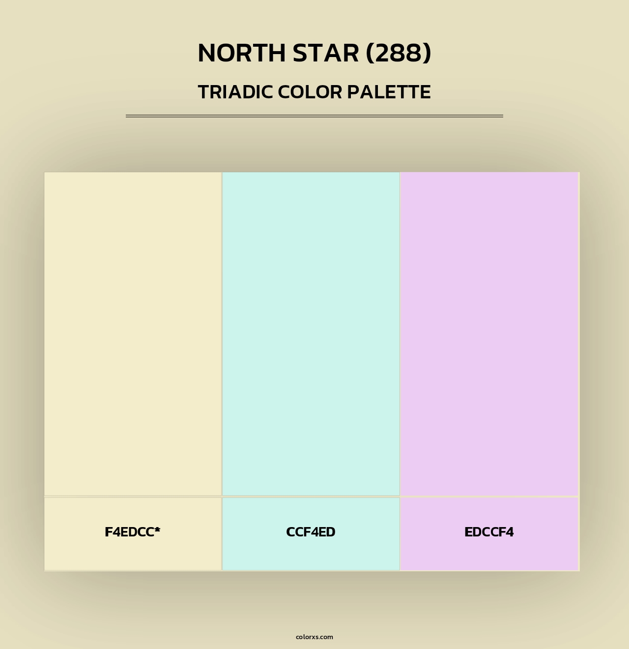 North Star (288) - Triadic Color Palette