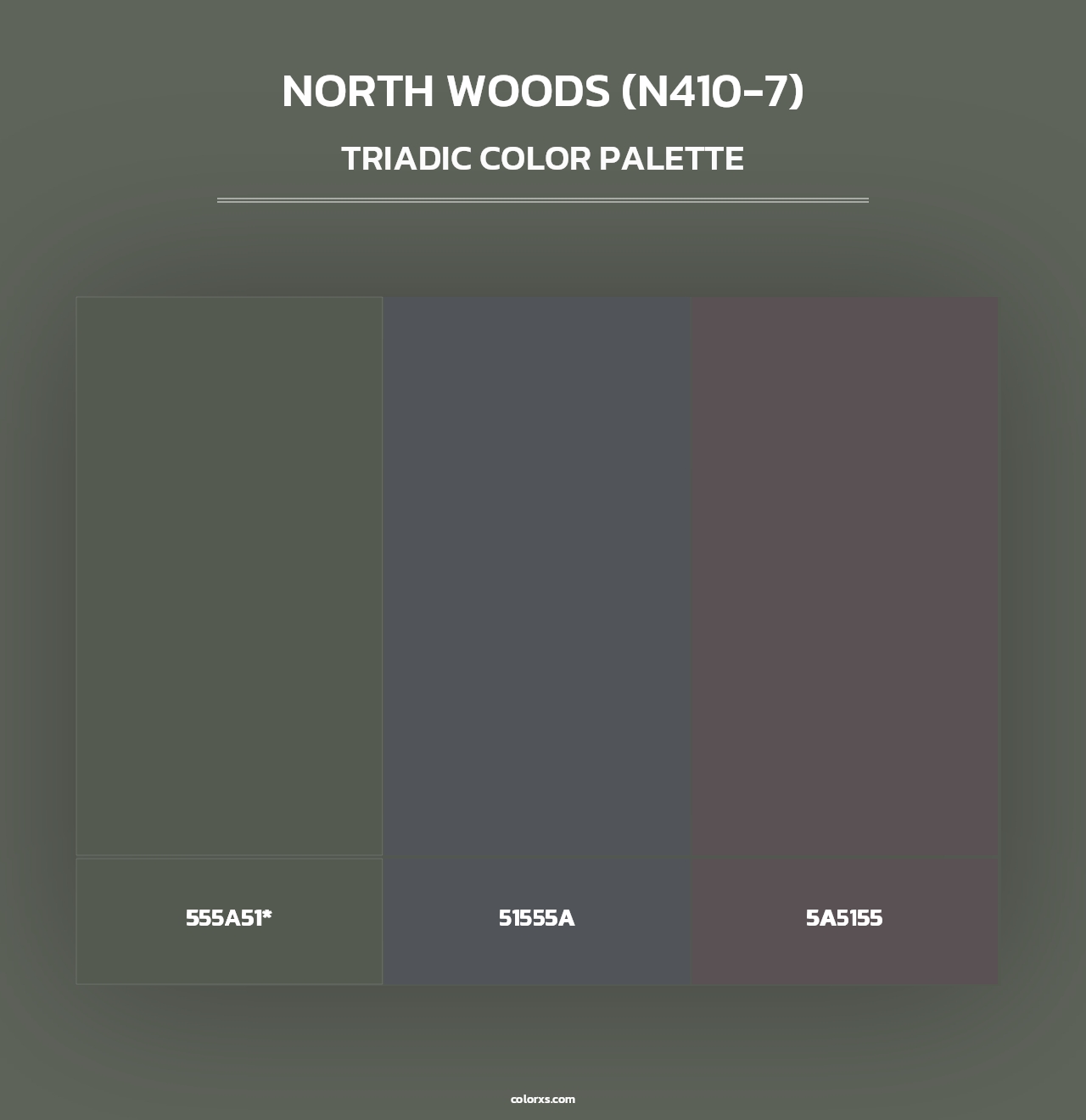 North Woods (N410-7) - Triadic Color Palette