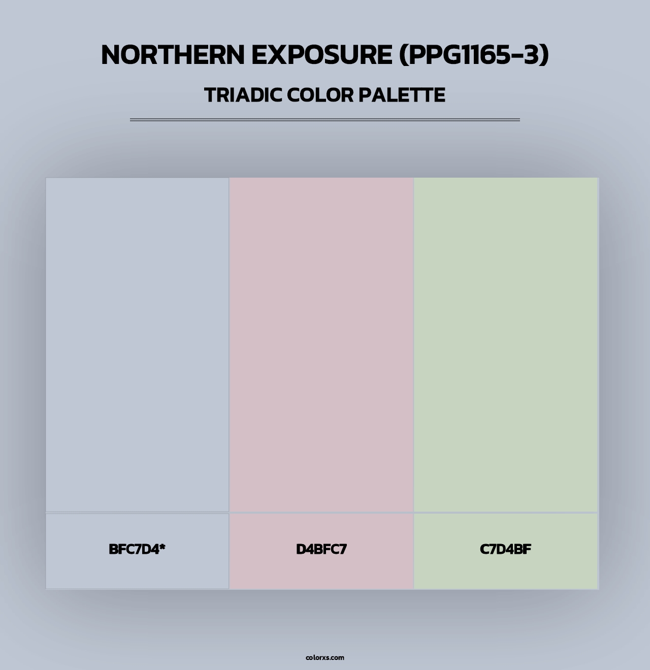 Northern Exposure (PPG1165-3) - Triadic Color Palette