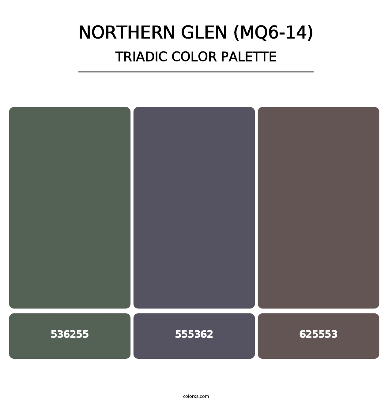 Northern Glen (MQ6-14) - Triadic Color Palette