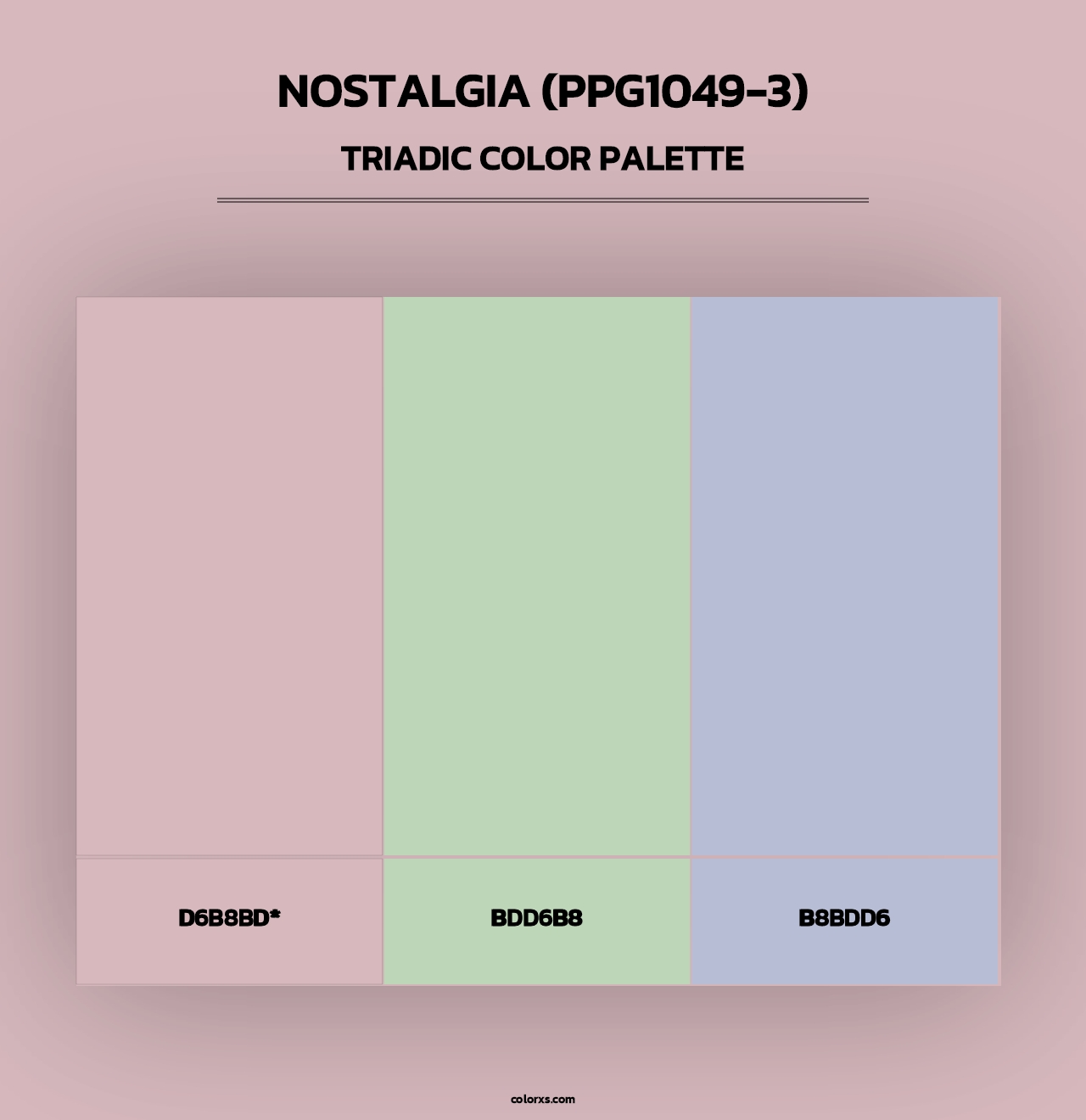 Nostalgia (PPG1049-3) - Triadic Color Palette
