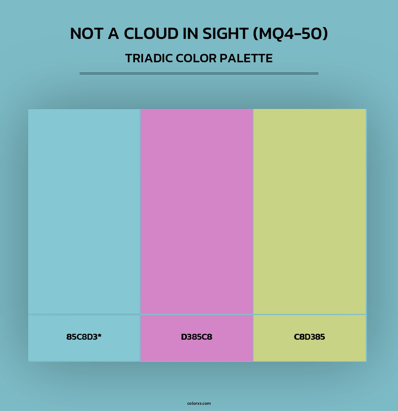 Not A Cloud In Sight (MQ4-50) - Triadic Color Palette
