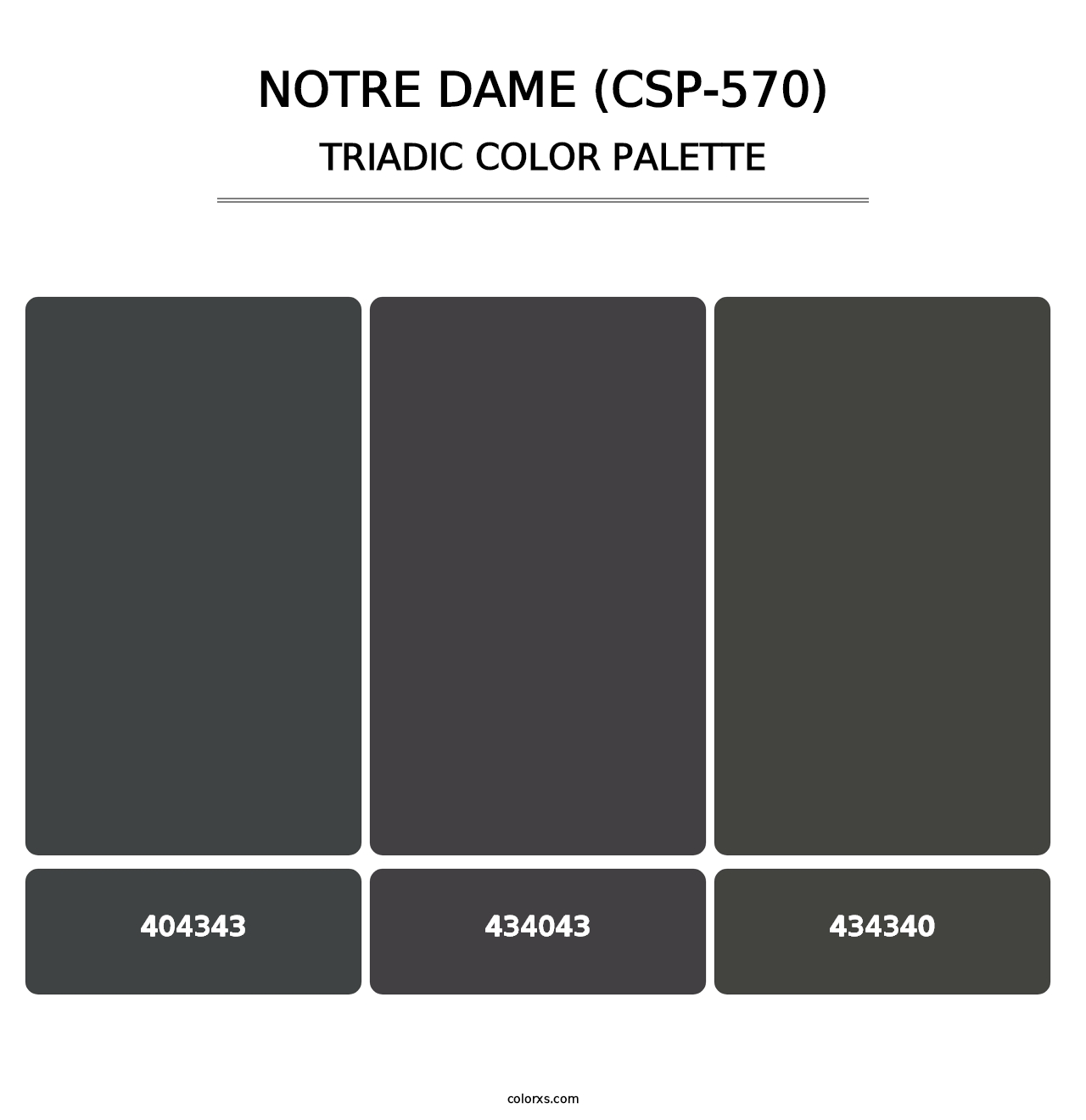 Notre Dame (CSP-570) - Triadic Color Palette