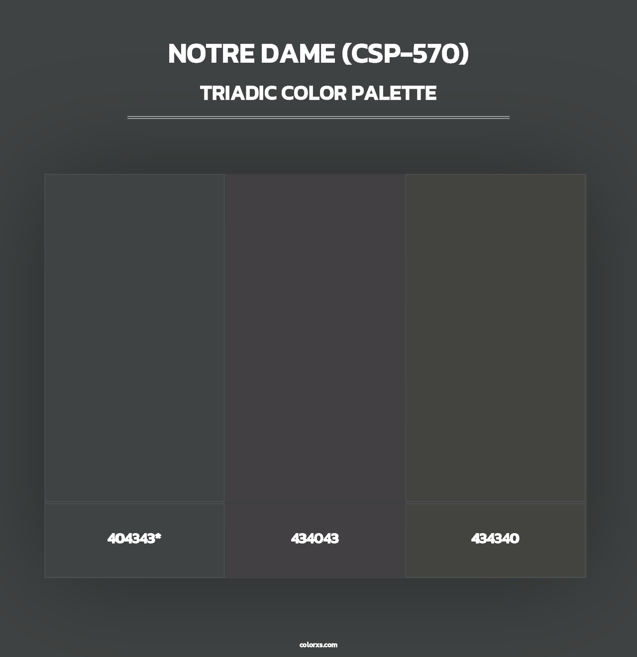 Notre Dame (CSP-570) - Triadic Color Palette