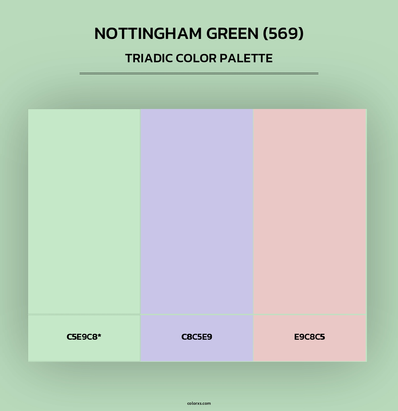Nottingham Green (569) - Triadic Color Palette