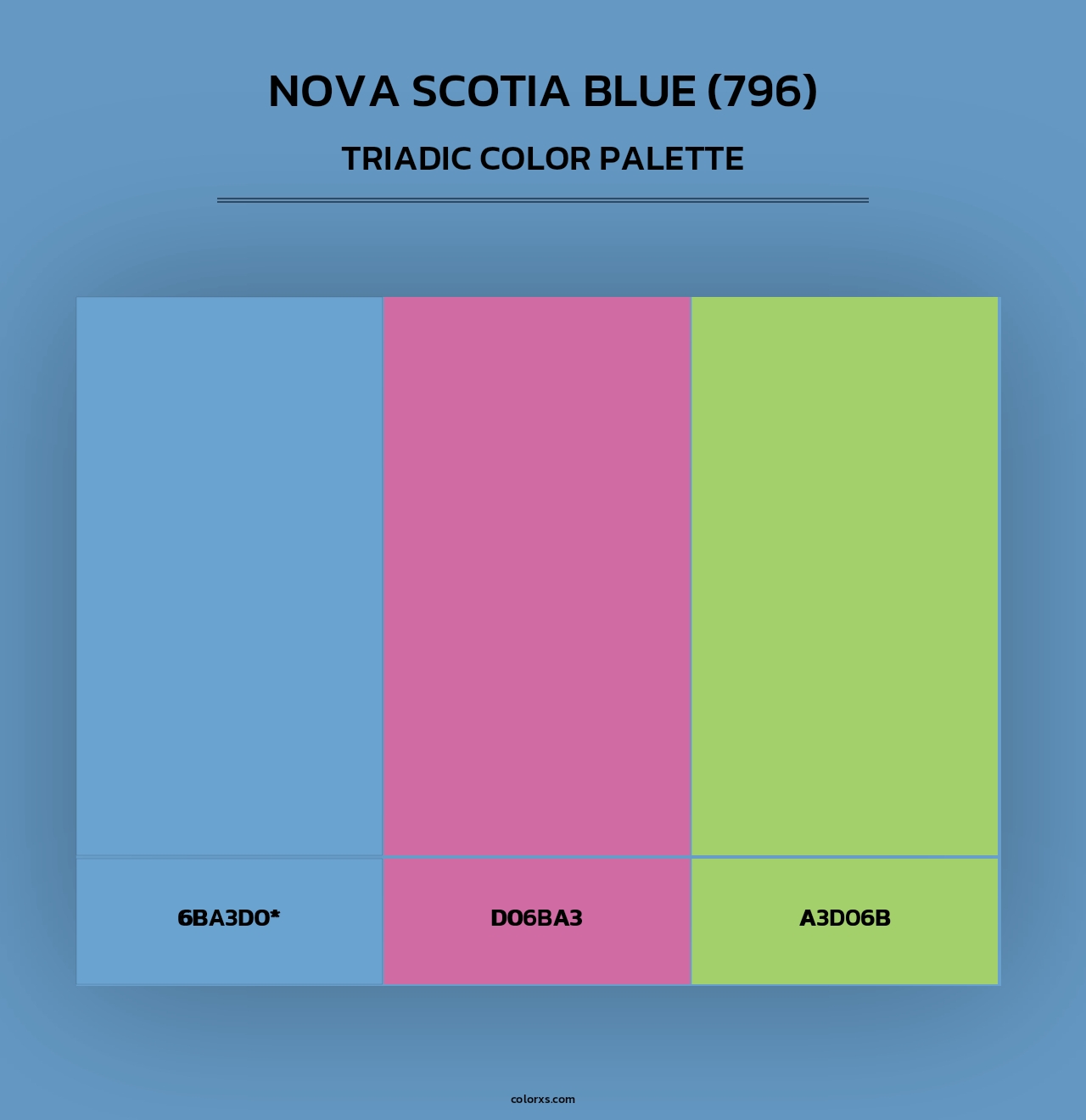 Nova Scotia Blue (796) - Triadic Color Palette