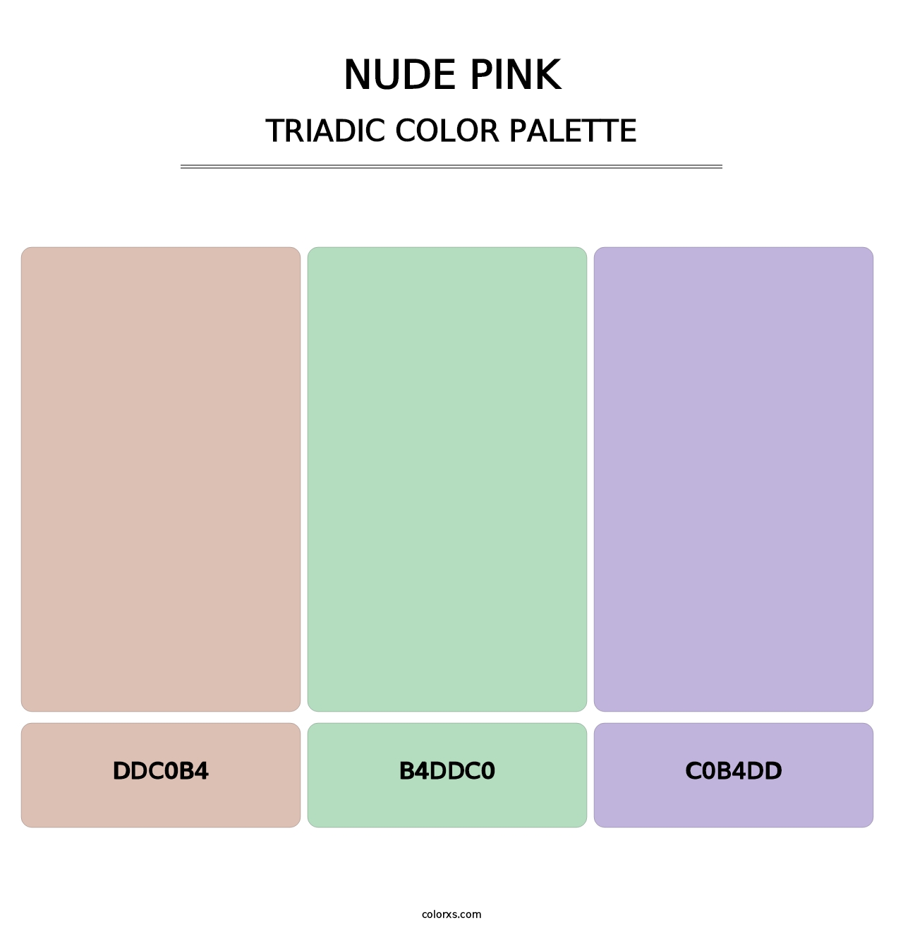 Nude Pink - Triadic Color Palette
