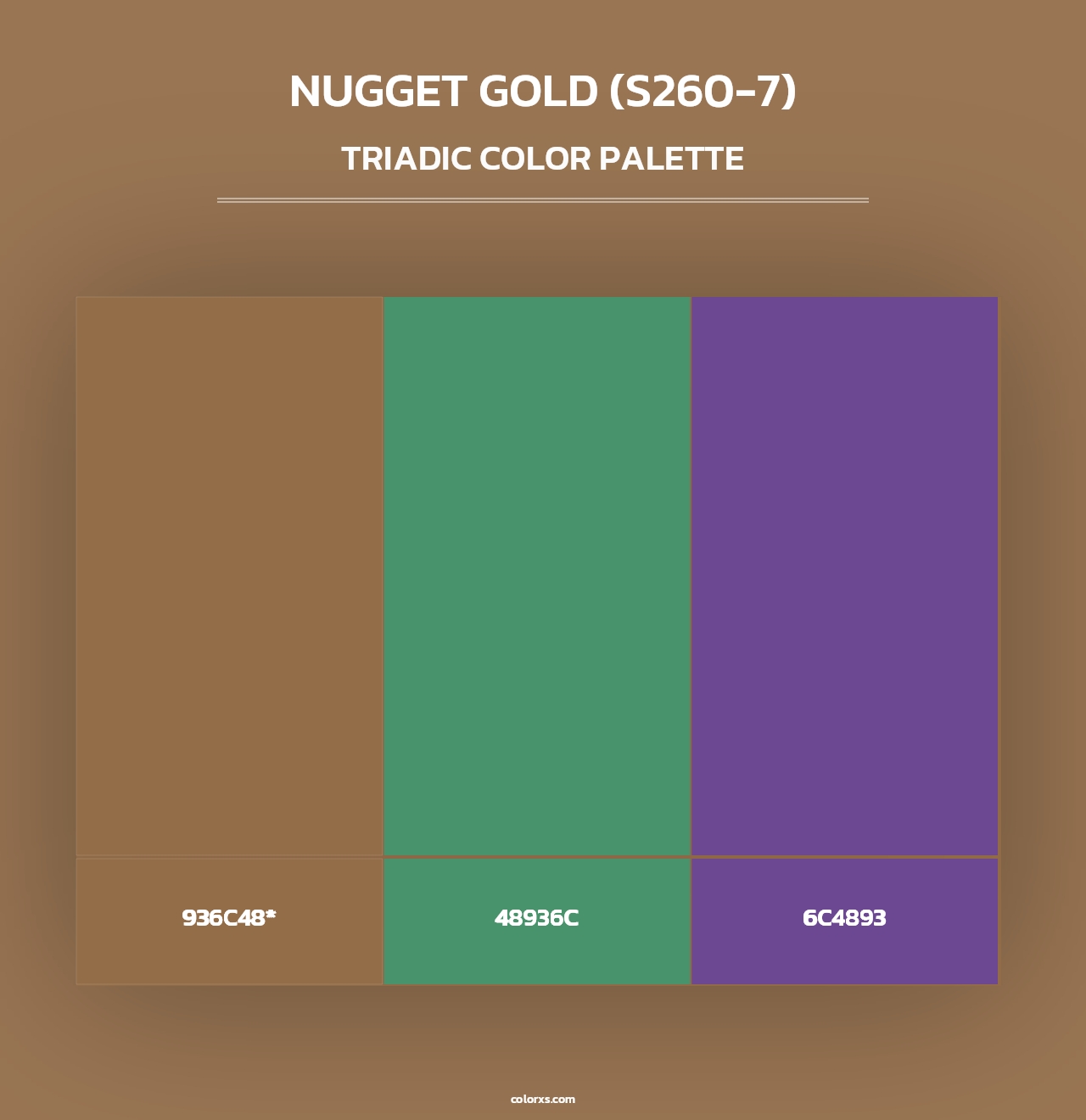 Nugget Gold (S260-7) - Triadic Color Palette