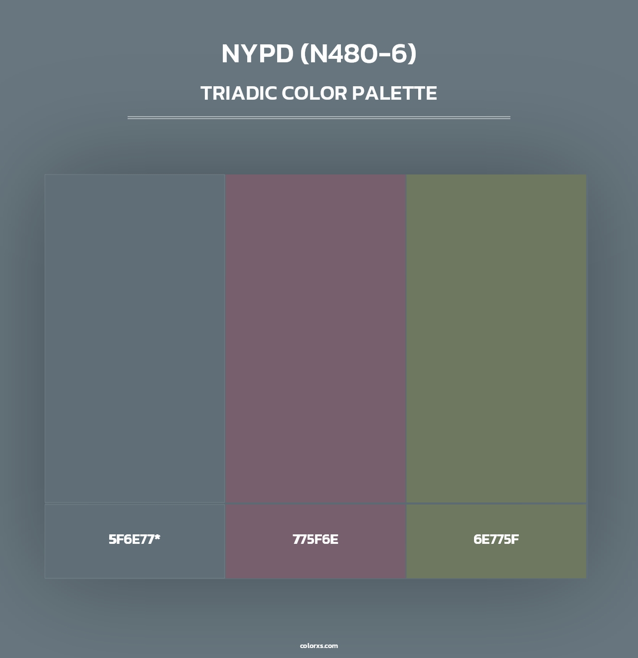 Nypd (N480-6) - Triadic Color Palette
