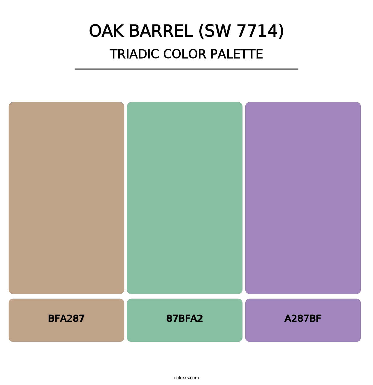 Oak Barrel (SW 7714) - Triadic Color Palette