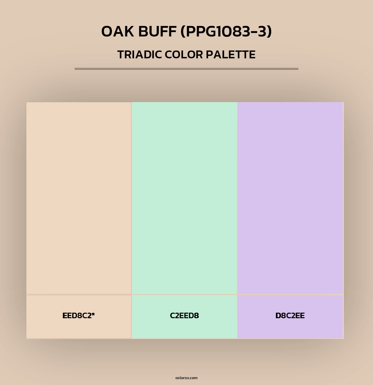 Oak Buff (PPG1083-3) - Triadic Color Palette