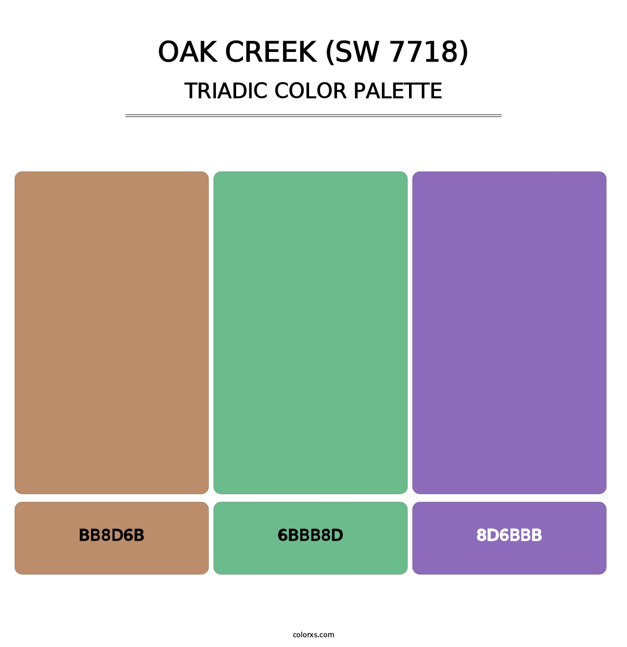 Oak Creek (SW 7718) - Triadic Color Palette