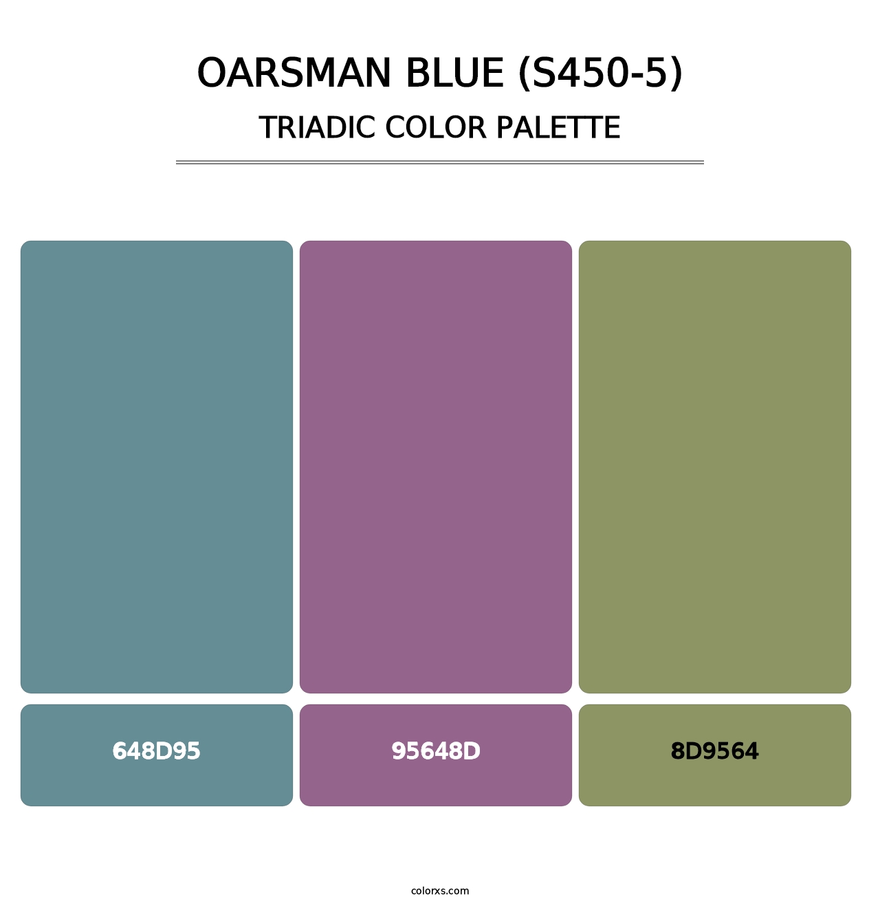 Oarsman Blue (S450-5) - Triadic Color Palette