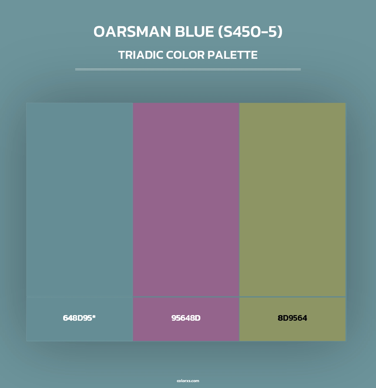 Oarsman Blue (S450-5) - Triadic Color Palette