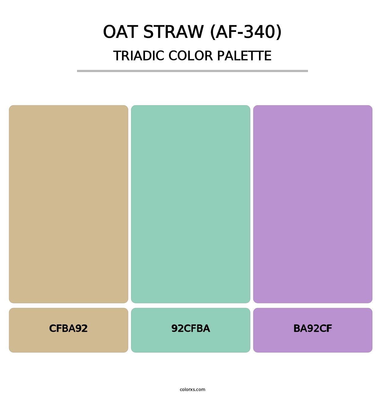 Oat Straw (AF-340) - Triadic Color Palette