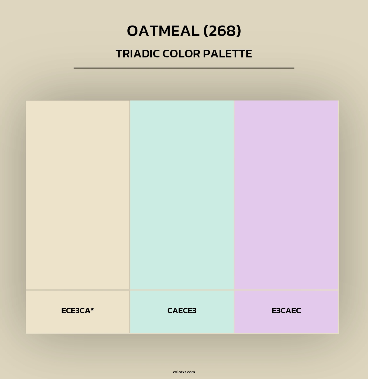 Oatmeal (268) - Triadic Color Palette