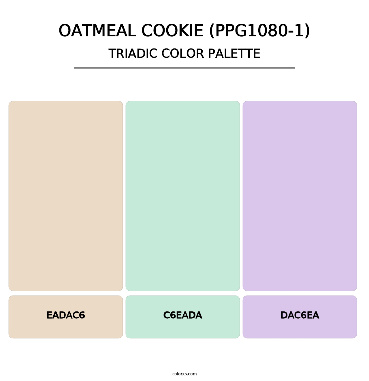 Oatmeal Cookie (PPG1080-1) - Triadic Color Palette
