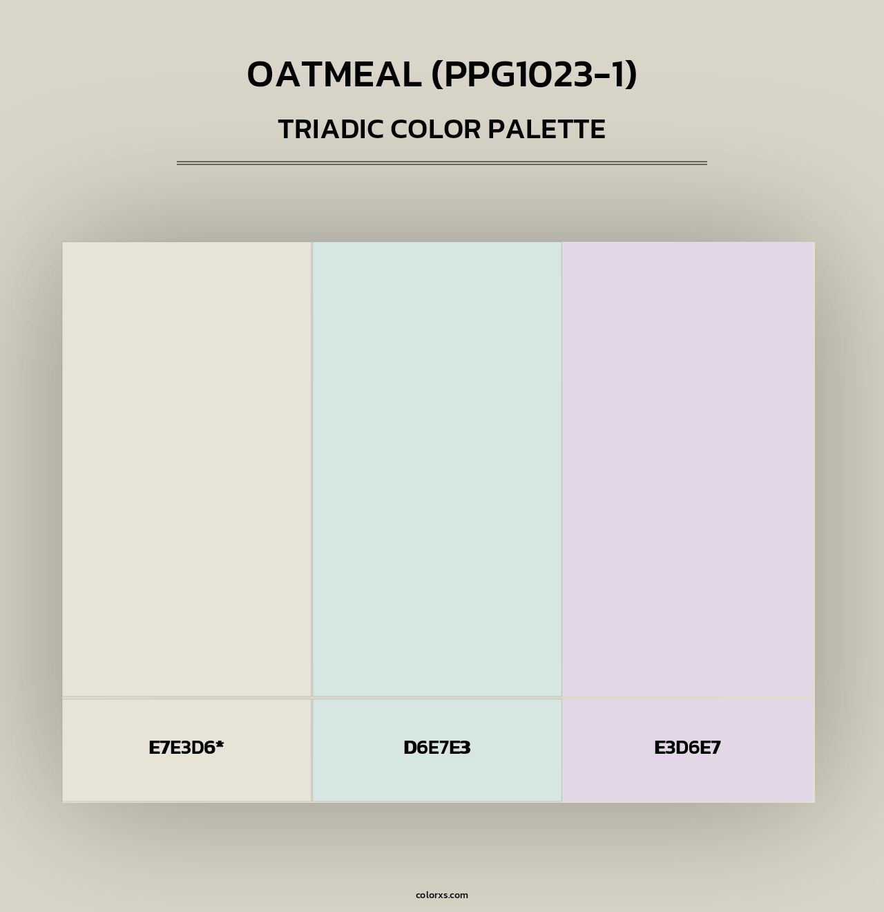 Oatmeal (PPG1023-1) - Triadic Color Palette