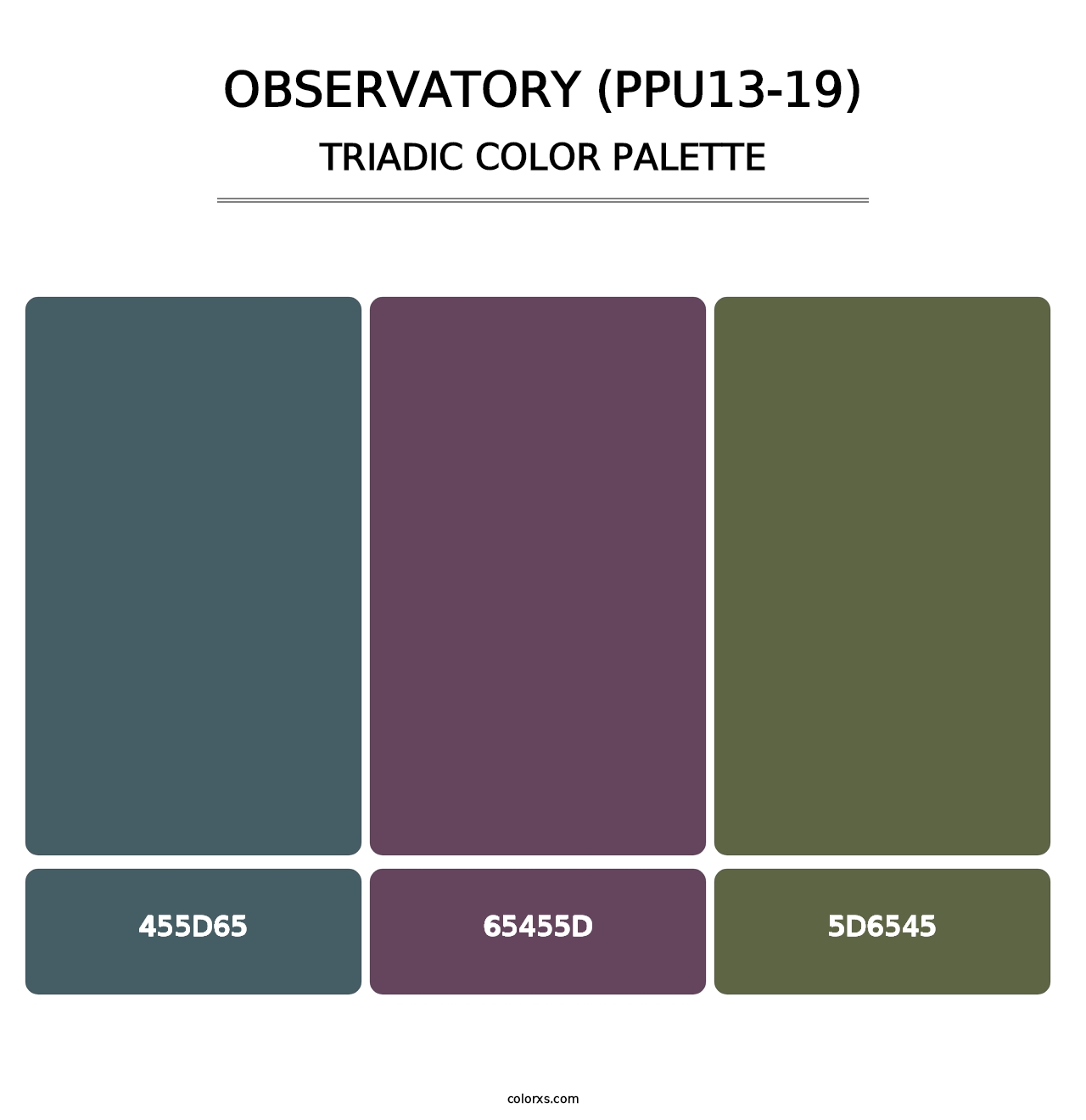 Observatory (PPU13-19) - Triadic Color Palette