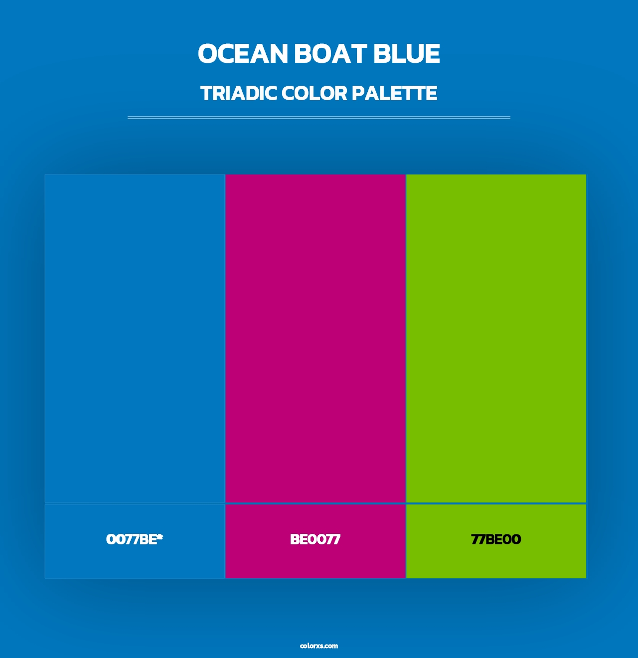 Ocean Boat Blue - Triadic Color Palette