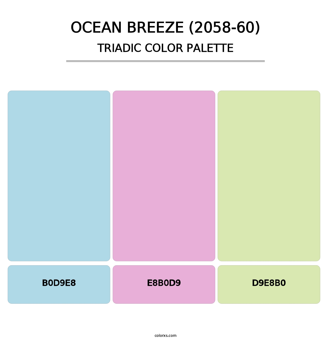 Ocean Breeze (2058-60) - Triadic Color Palette