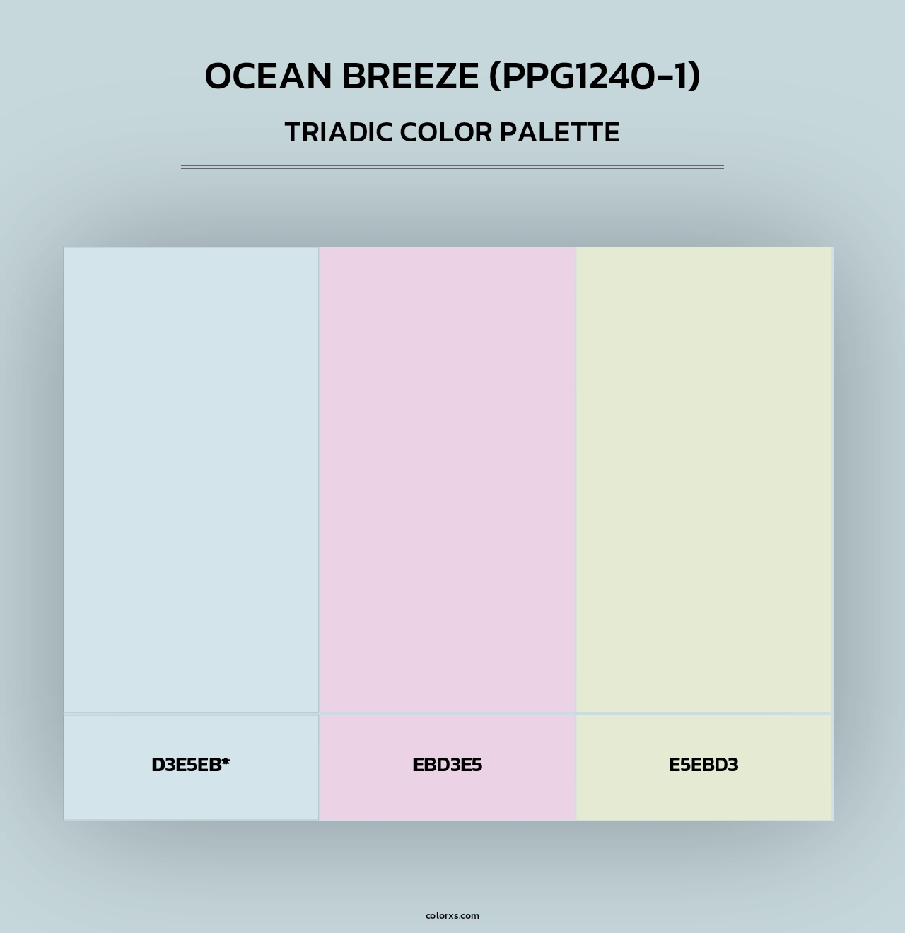 Ocean Breeze (PPG1240-1) - Triadic Color Palette