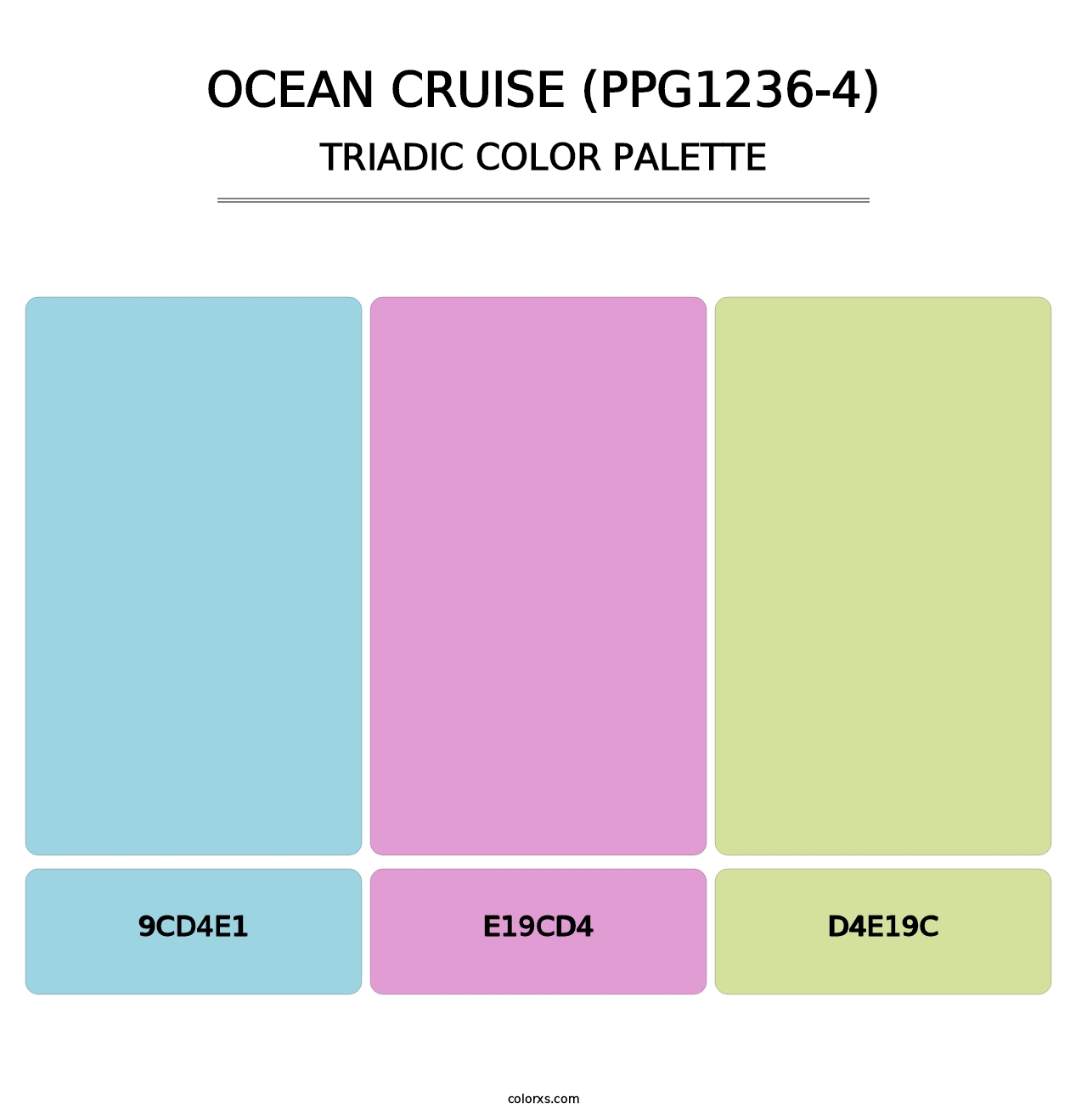 Ocean Cruise (PPG1236-4) - Triadic Color Palette