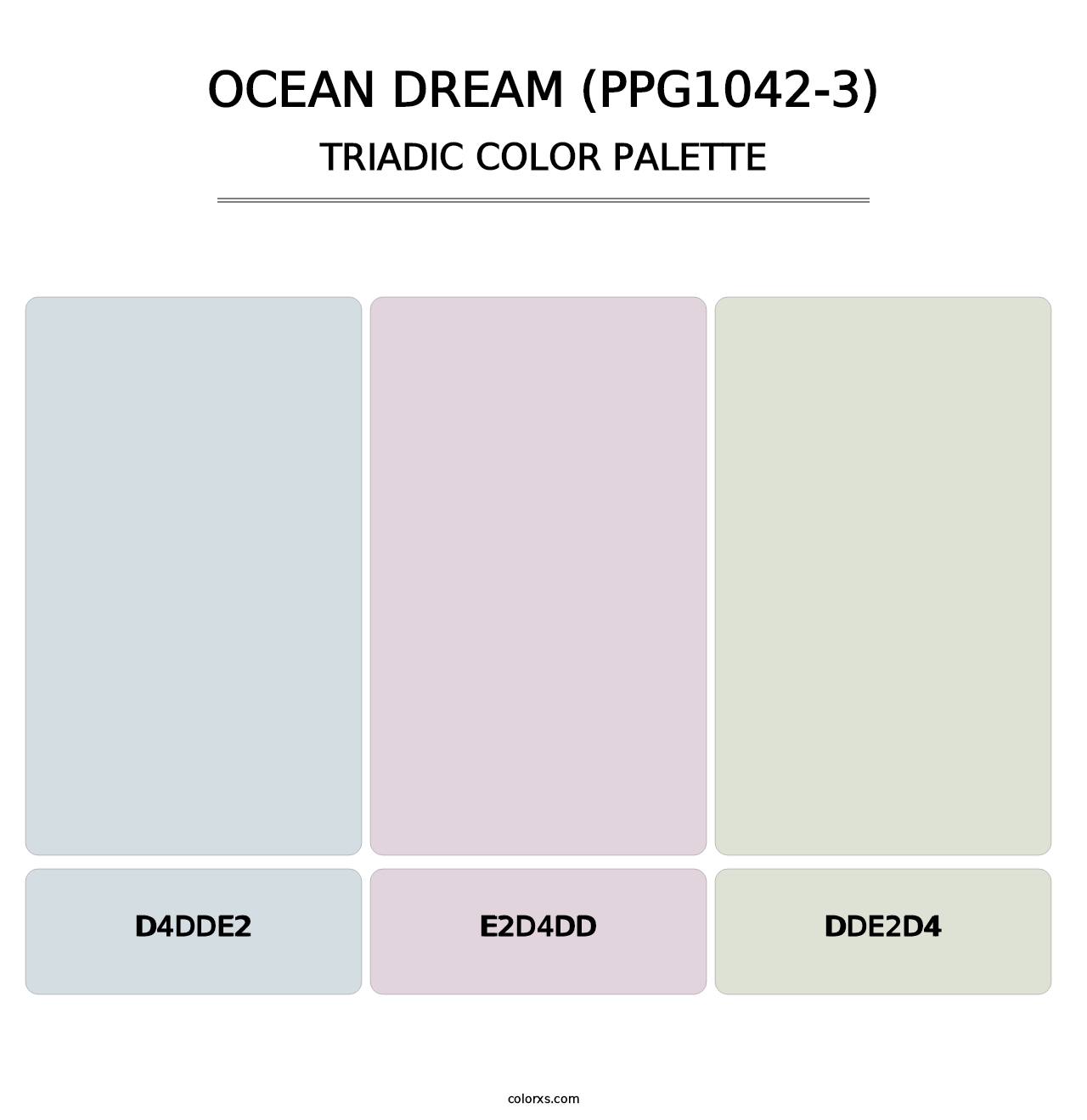 Ocean Dream (PPG1042-3) - Triadic Color Palette