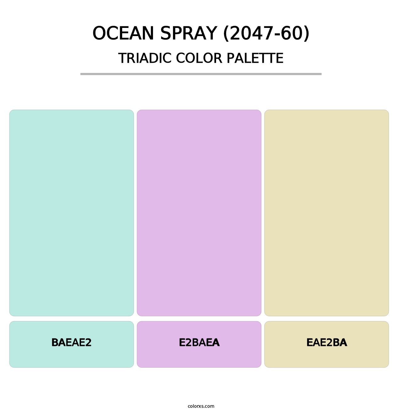 Ocean Spray (2047-60) - Triadic Color Palette