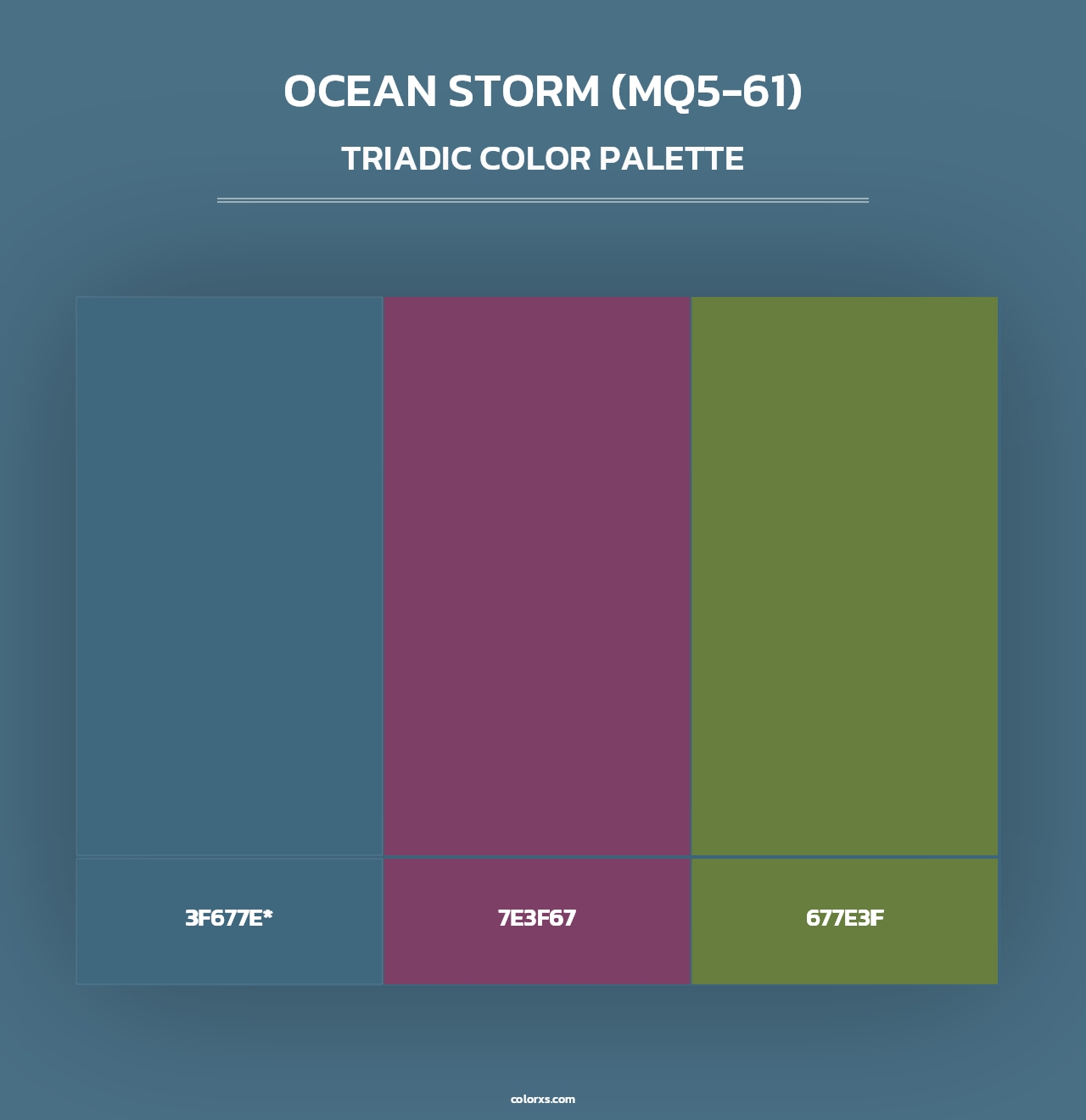 Ocean Storm (MQ5-61) - Triadic Color Palette
