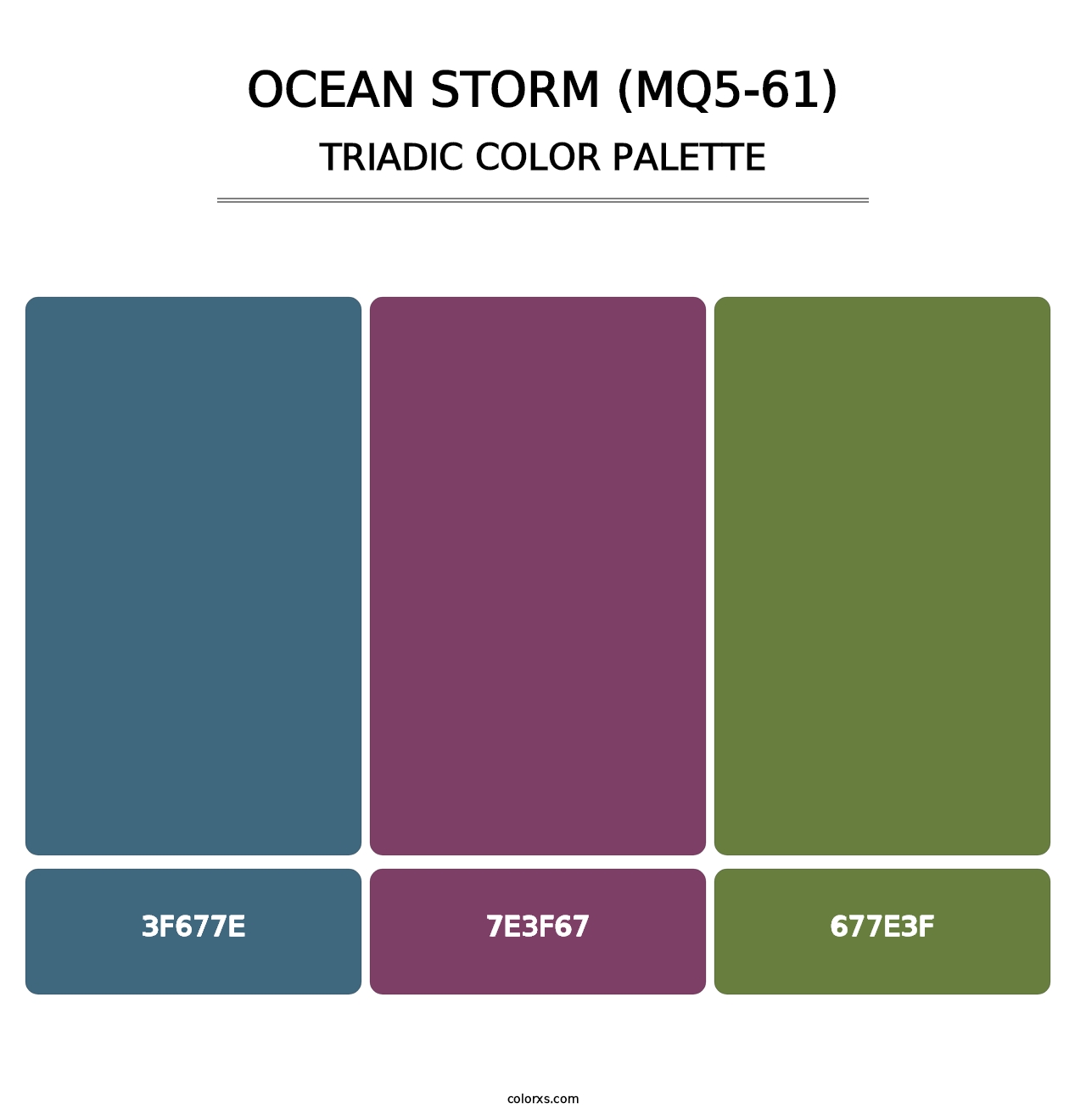 Ocean Storm (MQ5-61) - Triadic Color Palette