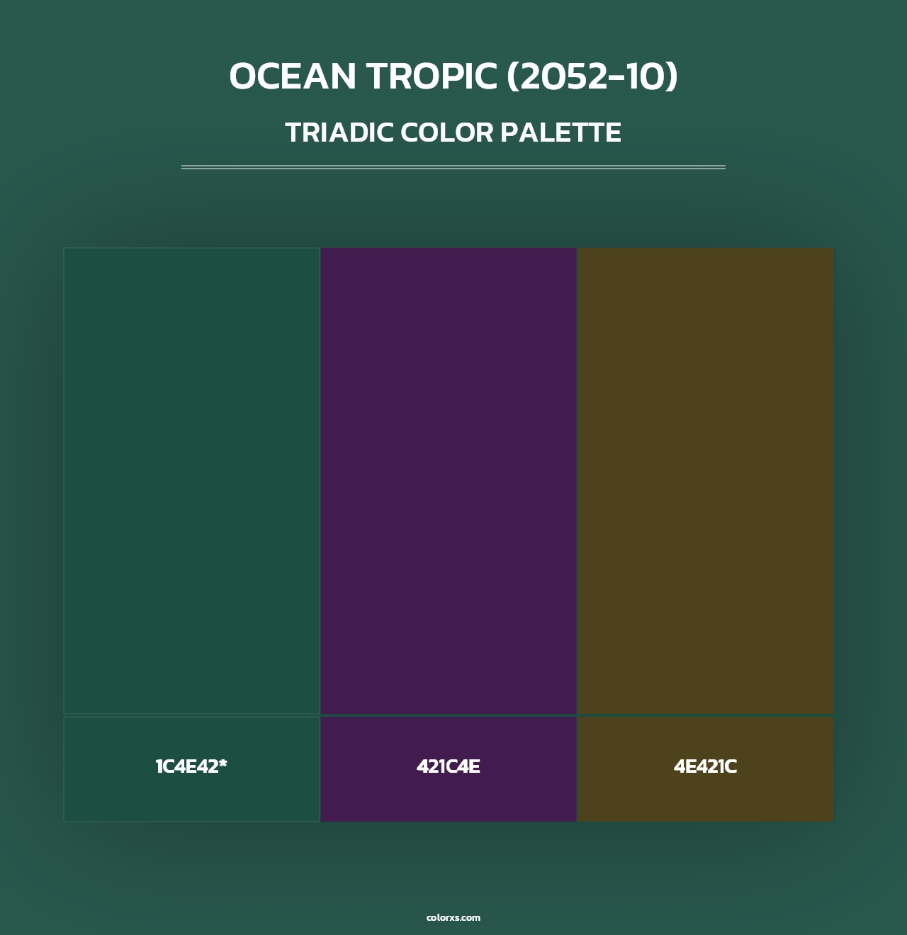 Ocean Tropic (2052-10) - Triadic Color Palette