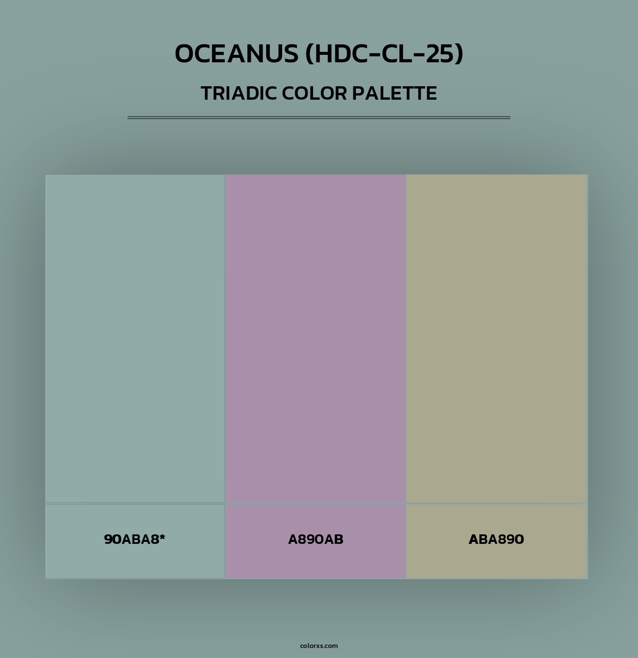 Oceanus (HDC-CL-25) - Triadic Color Palette
