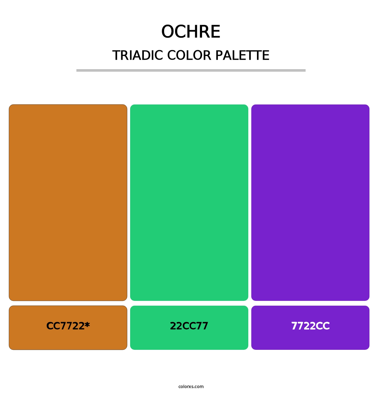 Ochre - Triadic Color Palette