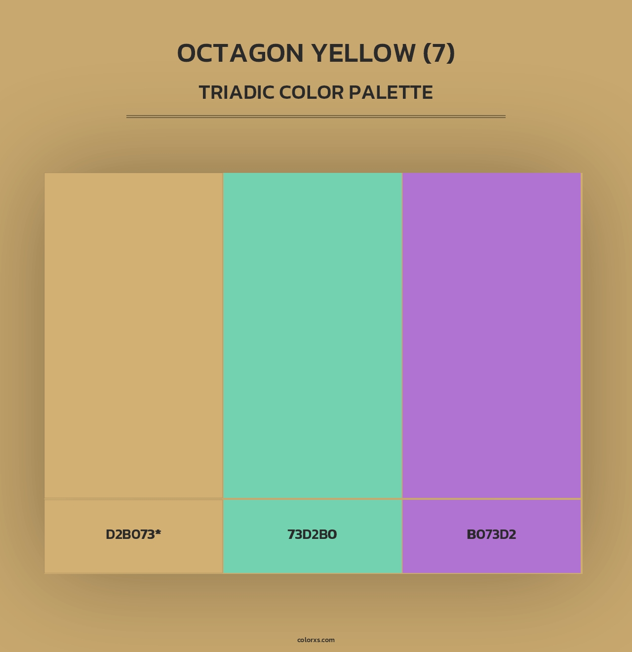 Octagon Yellow (7) - Triadic Color Palette