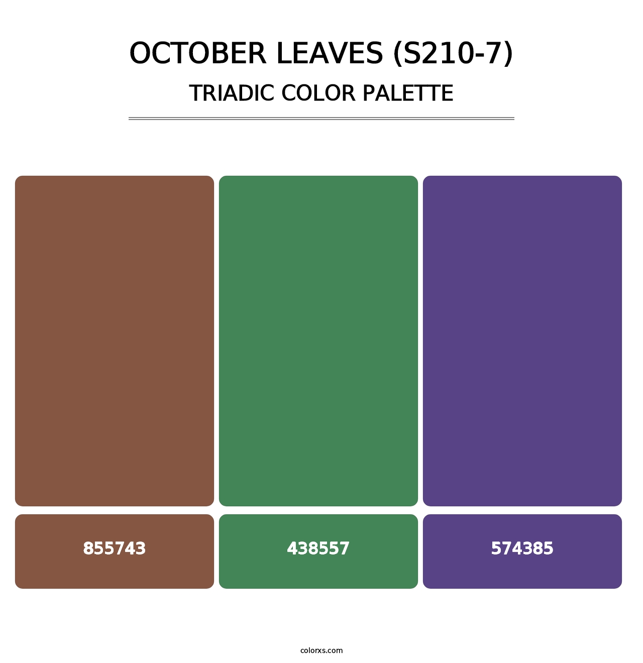 October Leaves (S210-7) - Triadic Color Palette
