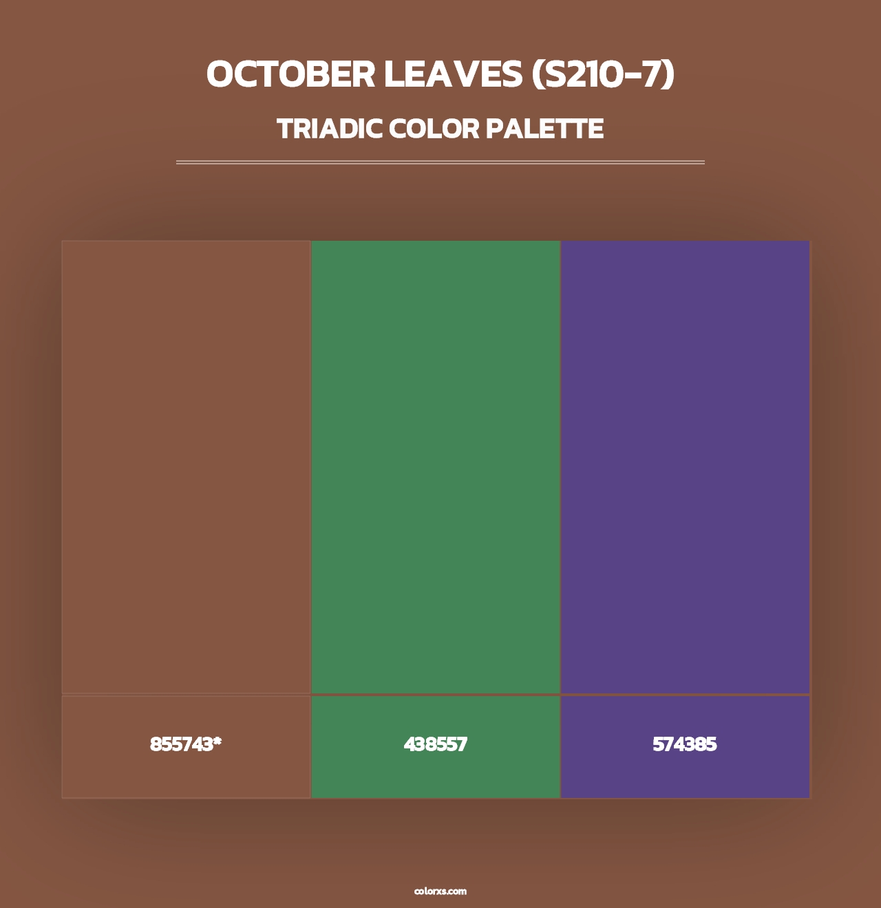 October Leaves (S210-7) - Triadic Color Palette