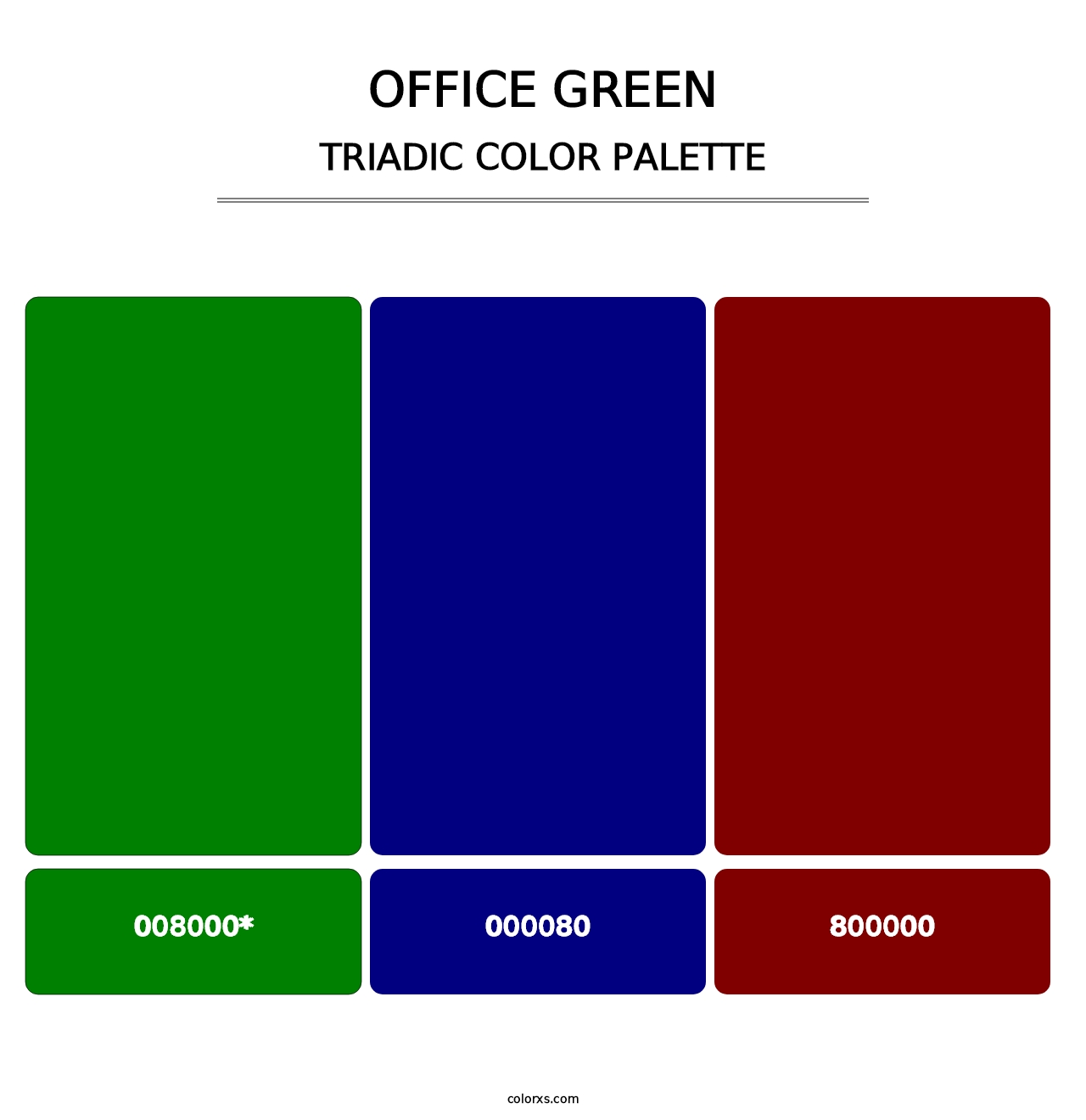 Office Green - Triadic Color Palette