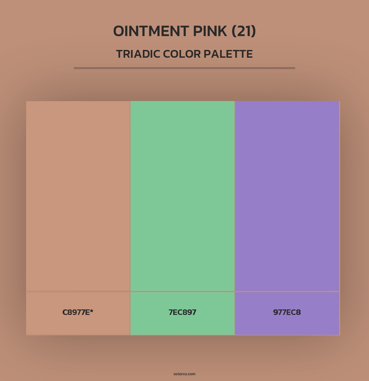 Ointment Pink (21) - Triadic Color Palette