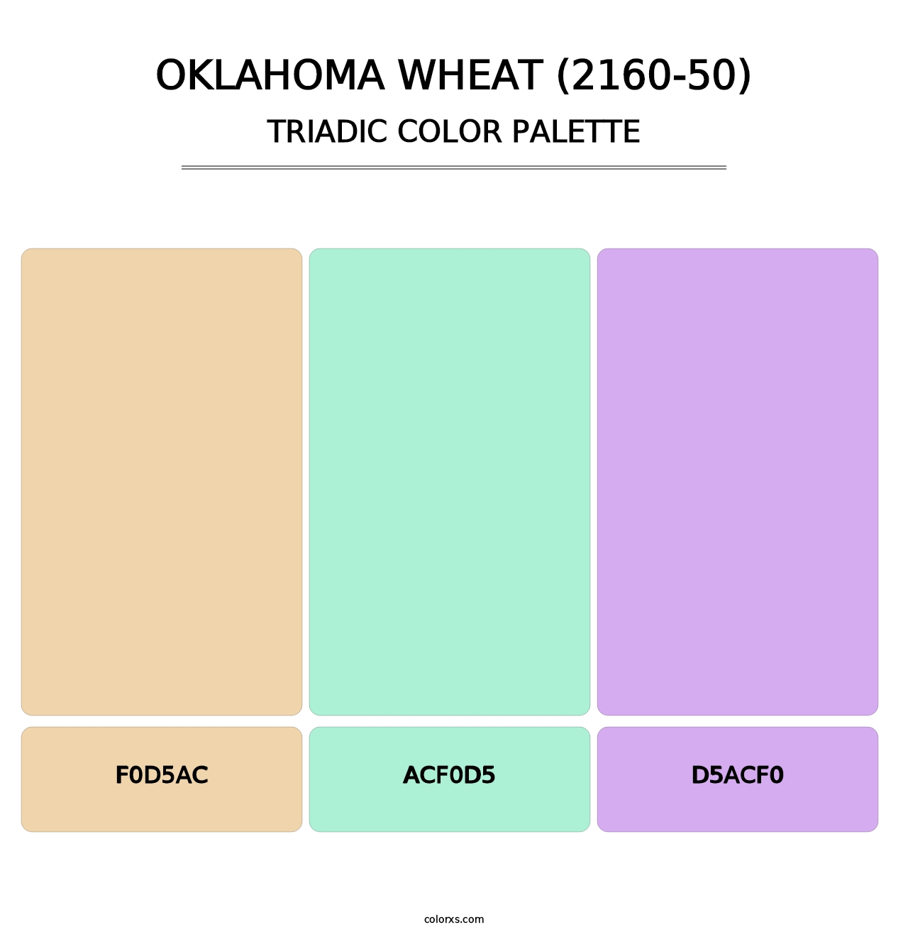 Oklahoma Wheat (2160-50) - Triadic Color Palette